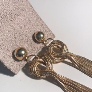 Long golden ear rings